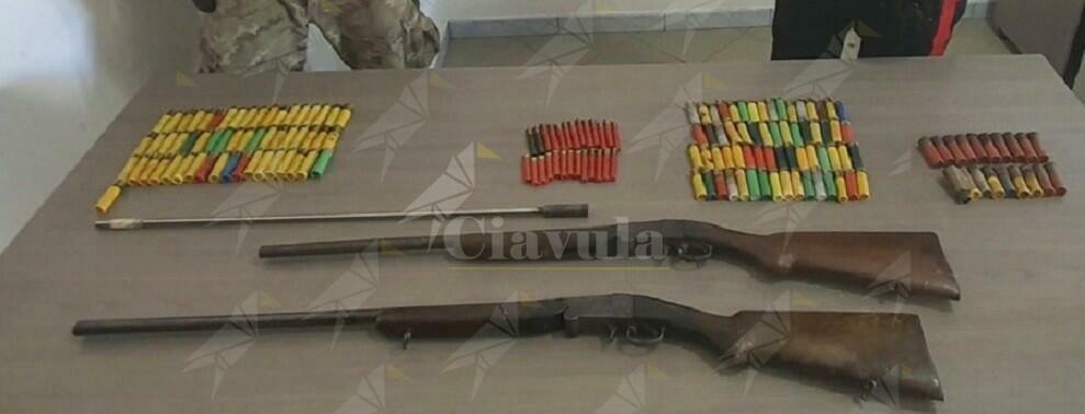 Ciminà: rinvenuti fucili e varie munizioni