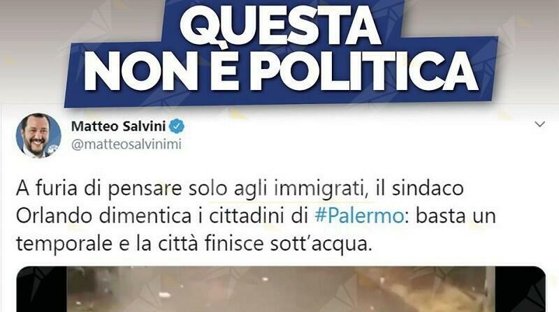 Mentre la gente muore Salvini fa propaganda