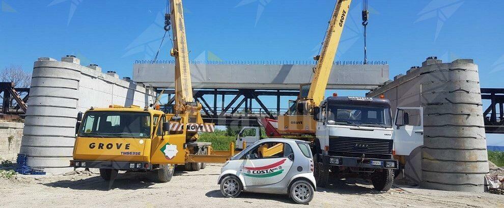 Fotonotizia: continuano i lavori per la ricostruzione del Ponte Allaro