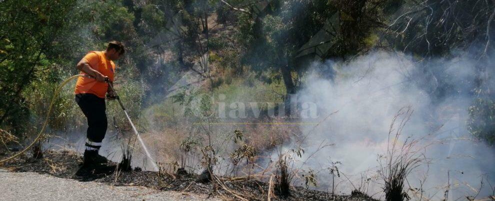 Caulonia, incendio nella frazione Carrubara