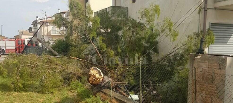 Tromba d’aria in Calabria, tetti divelti