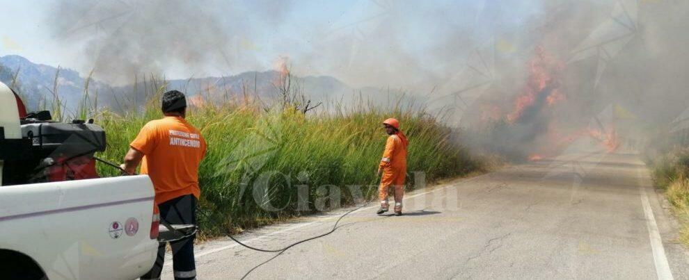 Caulonia, due incendi in corso in contrada Vena e Marano