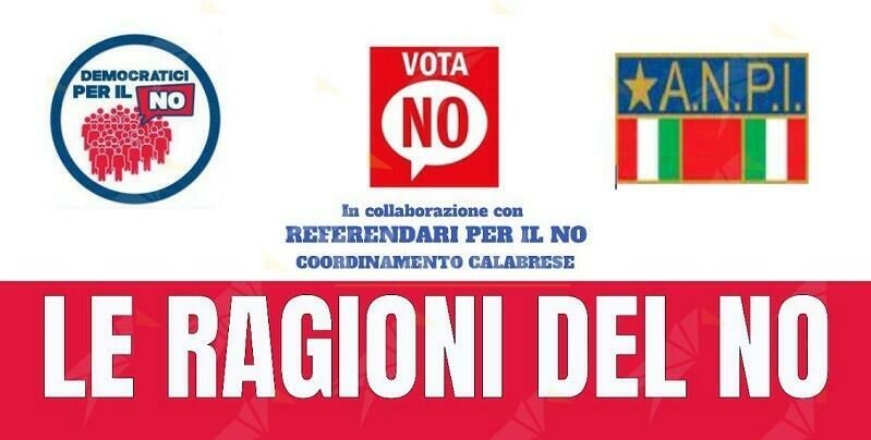 Referendum: Le ragioni del NO. Martedì 8 l’incontro a Marina di Gioiosa