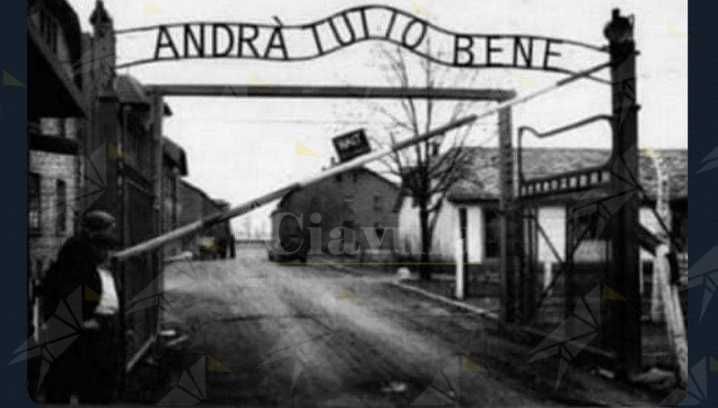 Ex deputato e senatore di Forza Italia scherza sulla tragedia di Auschwitz