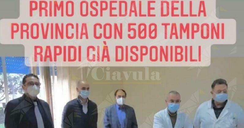 Coronavirus, Polistena è il primo ospedale della provincia di Reggio ad avere tamponi rapidi già disponibili