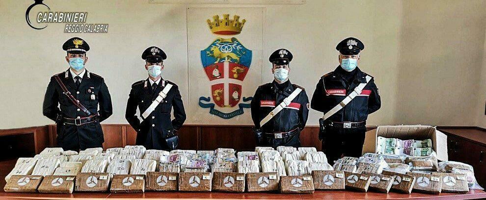 Ardore Marina: fermati sulla S.S. 106 con 17kg di cocaina e 5 milioni di euro in contanti, arrestati