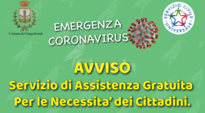 Il comune di Cinquefrondi attiva il servizio di assistenza gratuita per i cittadini in difficoltà item-thumbnail