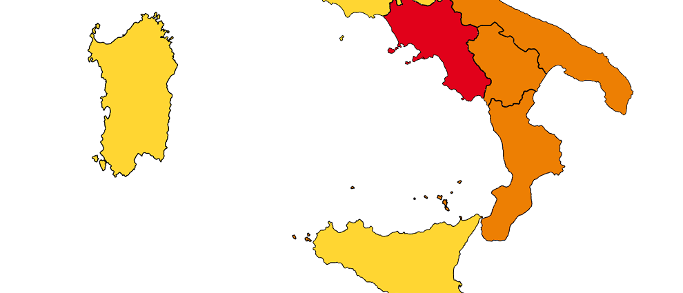 La Calabria resta zona arancione