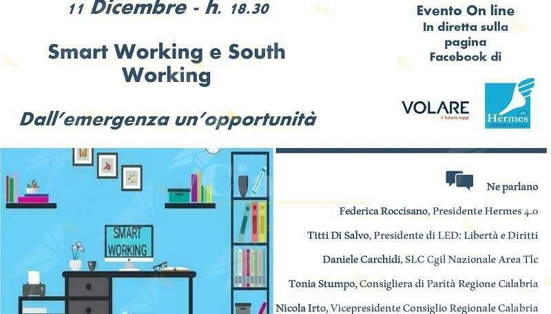 La Cooperativa Sociale Hermes 4.0 presenta “Smart working e South working”, dall’emergenza un’opportunità