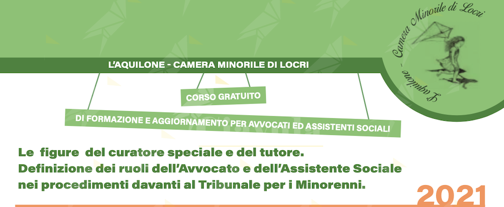 Venerdì il corso di formazione per avvocati e assistenti sociali organizzato dall’Aquilone Camera Minorile di Locri