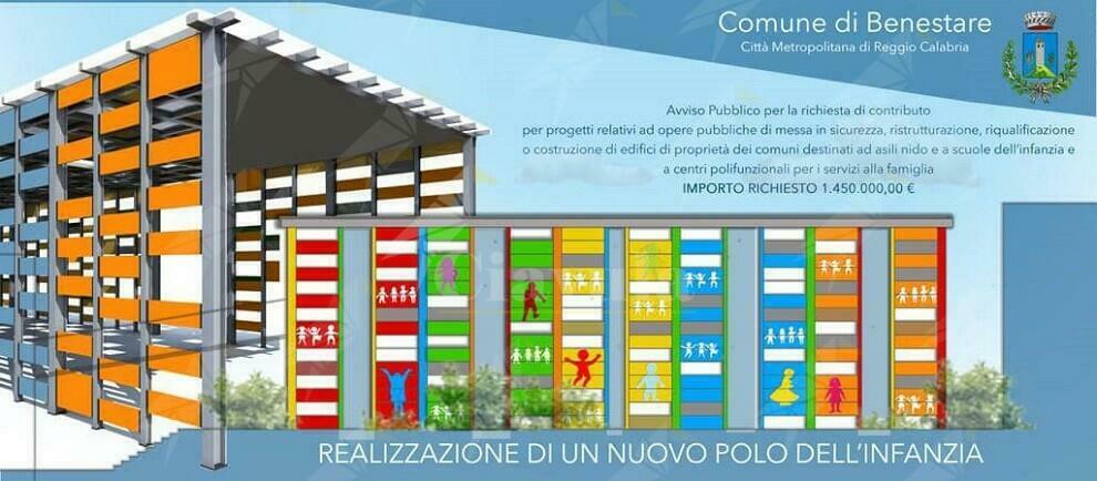 Benestare, approvato il progetto per il nuovo polo scolastico dell’infanzia. Costerà 1 milione e 450 mila euro