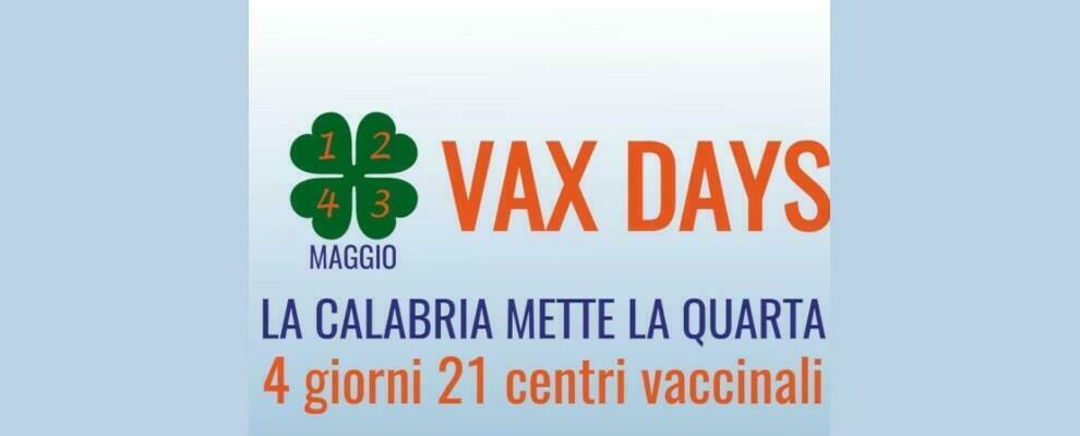 Covid, al via da oggi al 4 maggio i “vax days” in Calabria