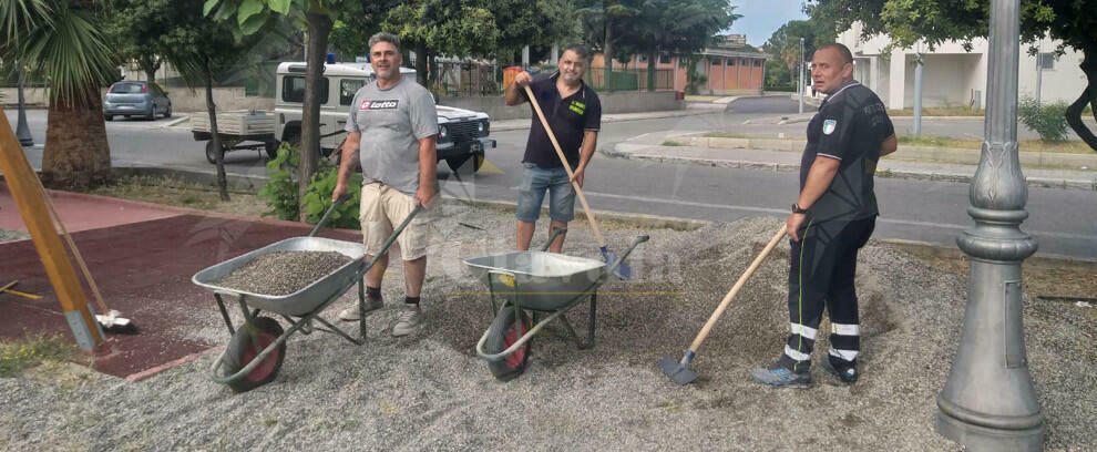 Parco giochi di Caulonia marina: la Protezione civile lavora alla svolta