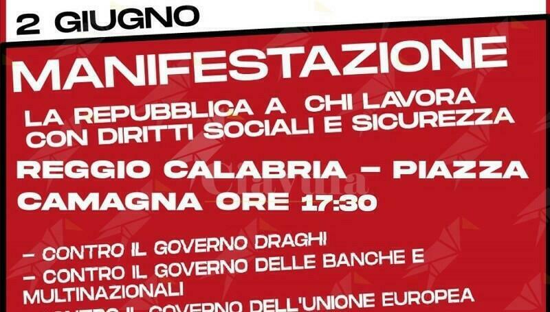 Il Partito Comunista manifesta contro il governo Draghi