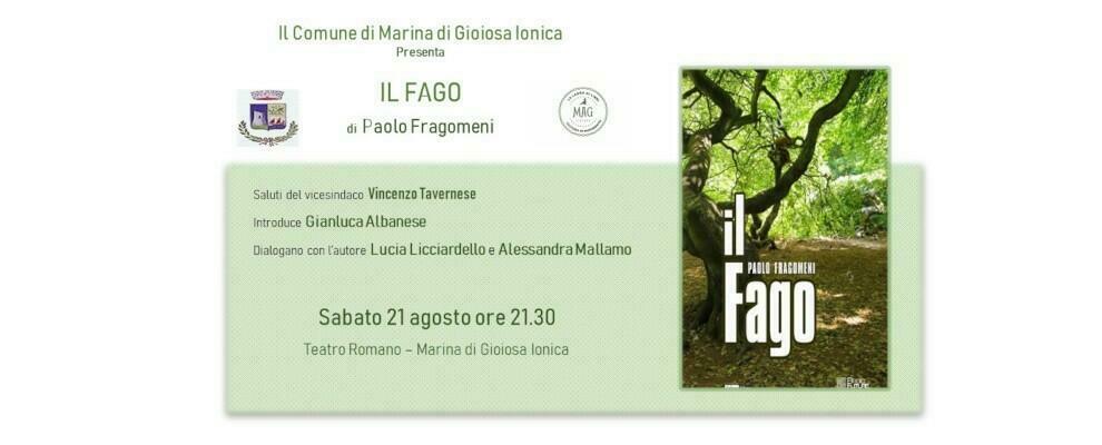 Sabato a Marina di Gioiosa la presentazione del romanzo di Paolo Fragomeni