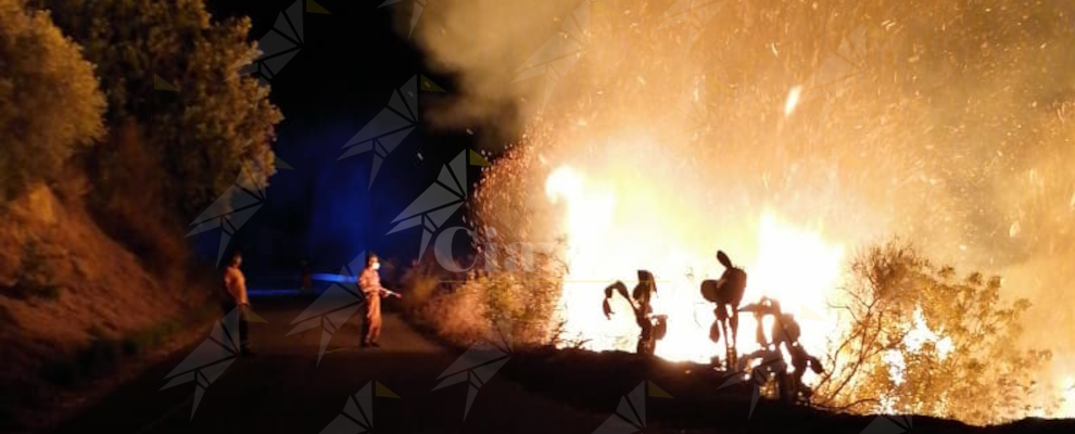 Caulonia soffre ancora per gli incendi. Protezione civile in prima linea