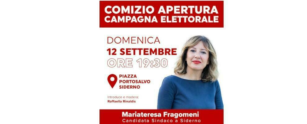 Siderno, questa sera il comizio di apertura della campagna elettorale di Mariateresa Fragomeni