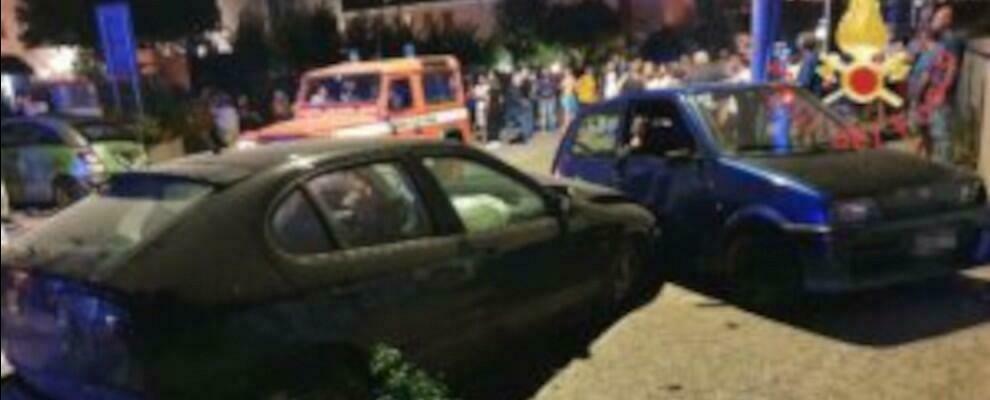 Rocambolesco incidente a Catanzaro, tre auto coinvolte: ferita una donna incinta