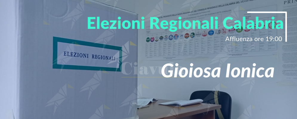 Elezioni Regionali, 16,42% di affluenza alle 19 a Gioiosa Ionica