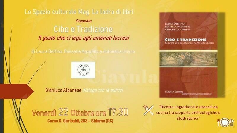 Siderno, venerdì la presentazione del libro “Cibo e tradizione”