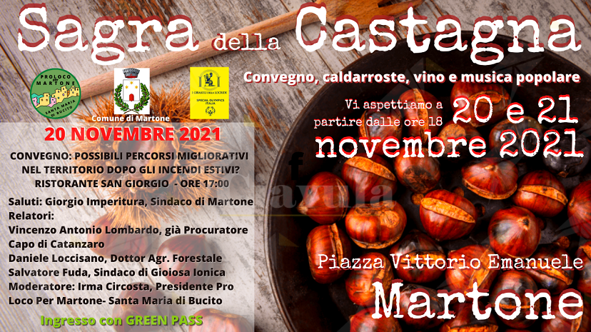 Appuntamento a Martone con la sagra delle castagne