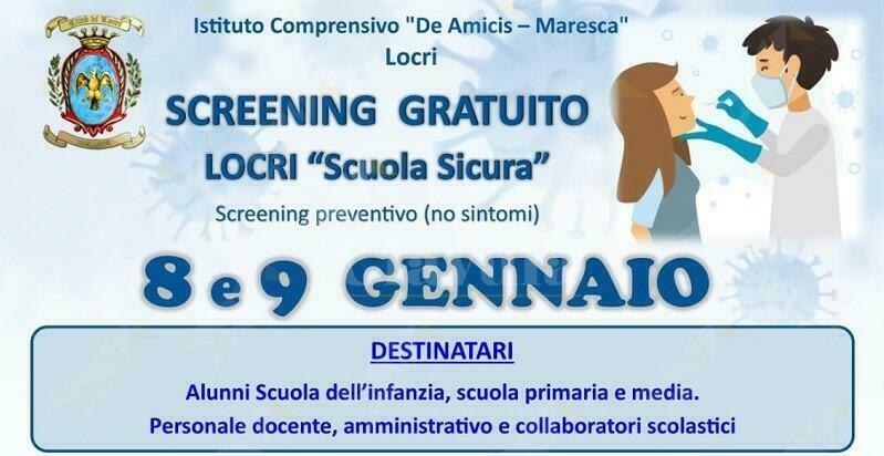 A Locri screening gratuiti per studenti, docenti e collaboratori scolastici