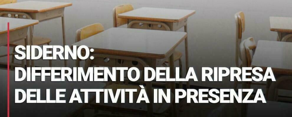 A Siderno scuole in DAD dal 10 al 22 Gennaio