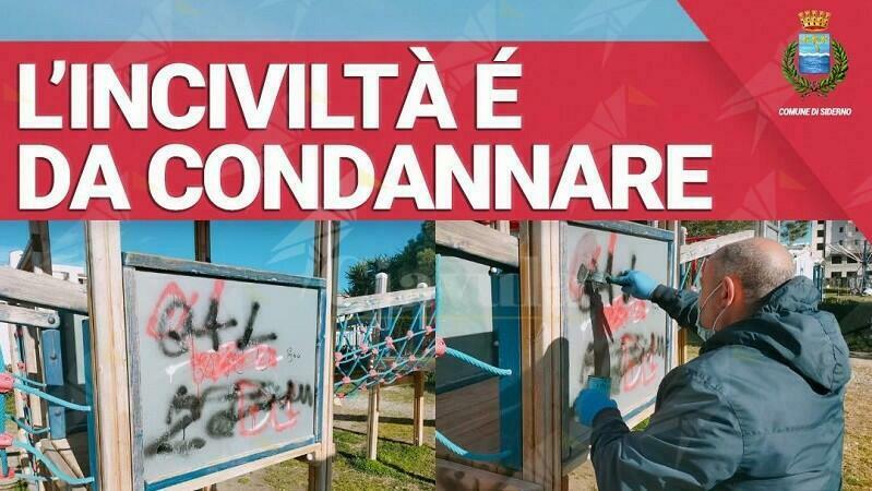 Vandalizzato il parco giochi del lungomare di Siderno