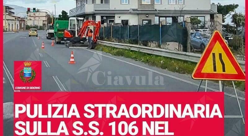 L’amministrazione comunale di Siderno lavora alla pulizia straordinaria delle cunette
