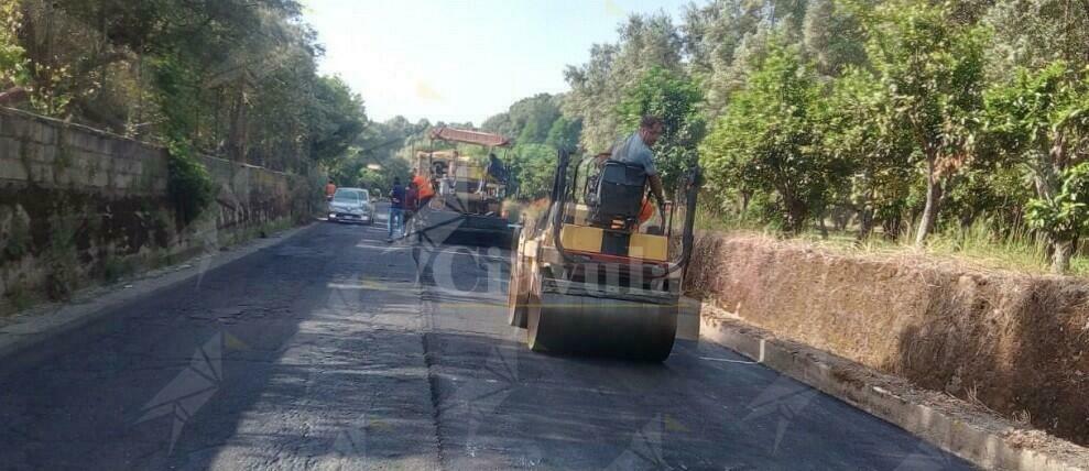 Procedono i lavori sulla Sp29 tra i comuni di Taurianova, Varapodio e Oppido Mamertina