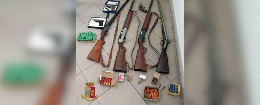 Controlli serrati della polizia nel vibonese: ritiro cautelare di tre pistole, quattro fucili e 70  cartucce