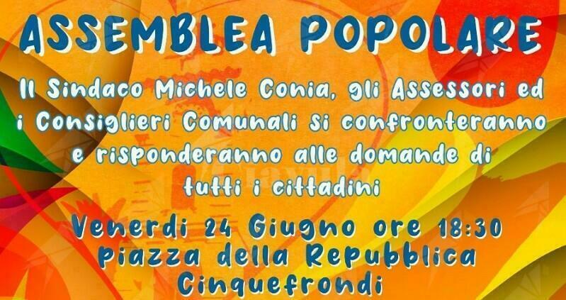 Tornano le assemblee popolari: L’amministrazione Conia incontra la cittadinanza