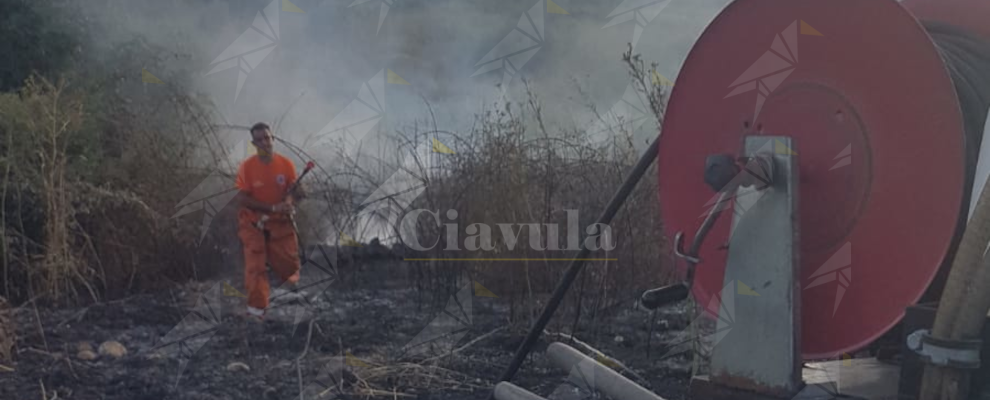 Incendio nella frazione Ternità di Caulonia: interviene la protezione civile