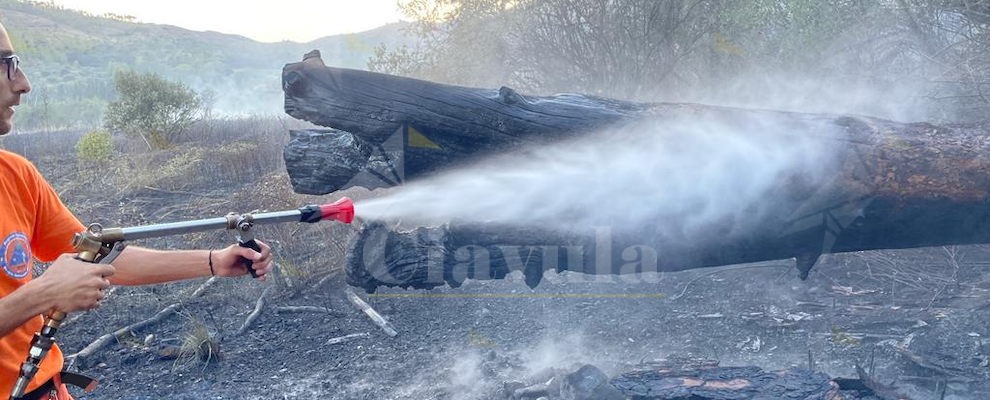 Caulonia: incendio in località Marano, interviene la protezione civile