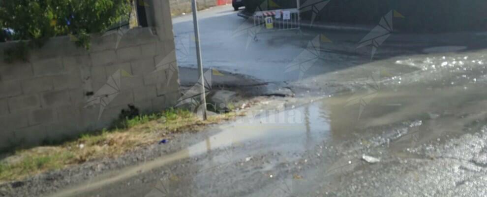 Caulonia marina senz’acqua a causa di un danno all’acquedotto