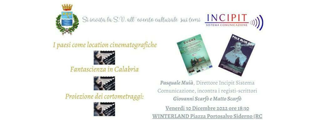 I cortometraggi “Rughe” e “Pale Blue Dot” verranno proiettati al Winterland di Siderno