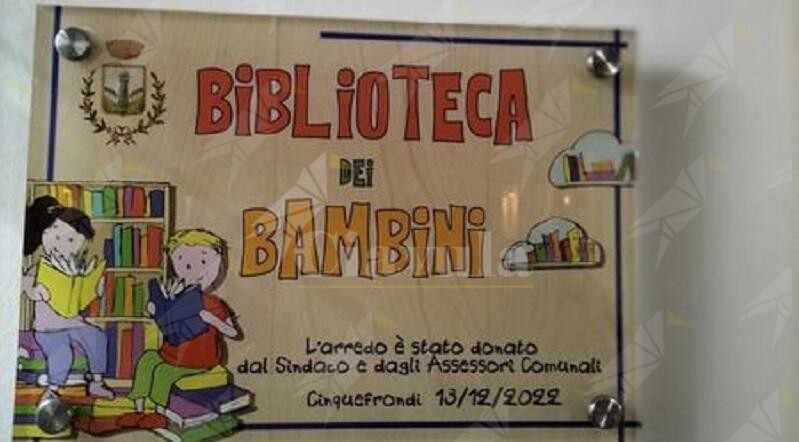 Inaugurata a Cinquefrondi una biblioteca dedicata esclusivamente ai bambini