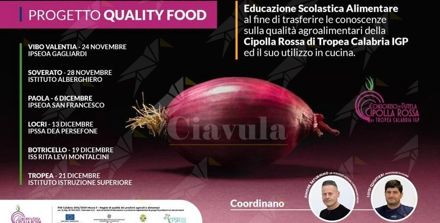Il progetto di educazione scolastica alimentare “Quality Food” approda all’Istituto Alberghiero di Locri