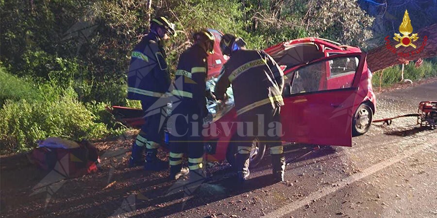 Grosso albero crolla su un’auto in transito, ferite due persone