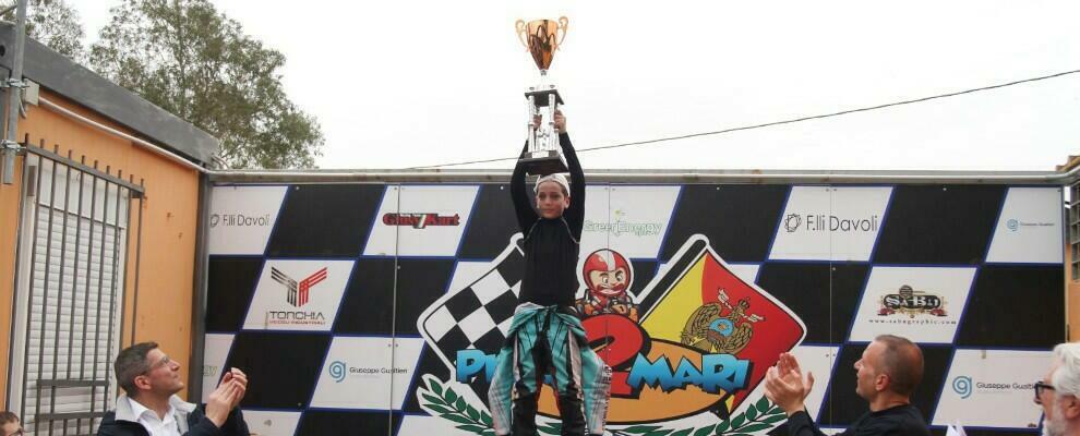 Il giovane pilota roccellese Antonio Errigo si impone ancora alla guida del suo kart