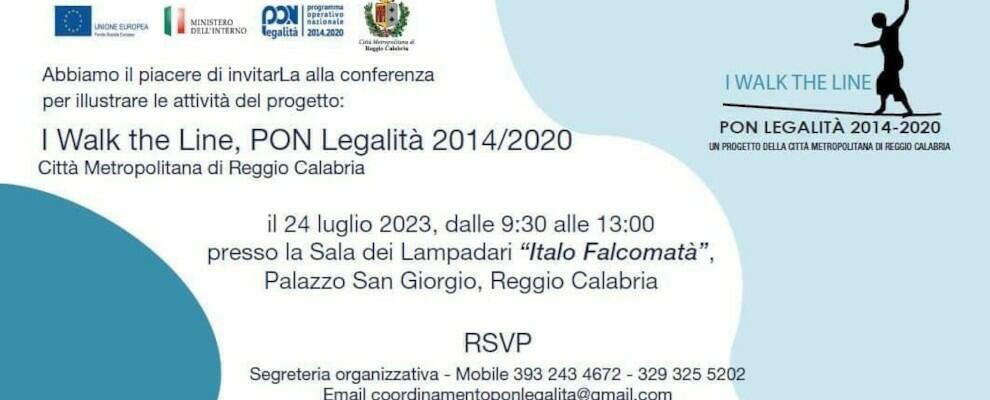 Legalità, a Palazzo San Giorgio la presentazione del progetto “I walk the line”