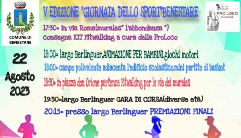 A Benestare la “Giornata dello Sport” per bambini e ragazzi