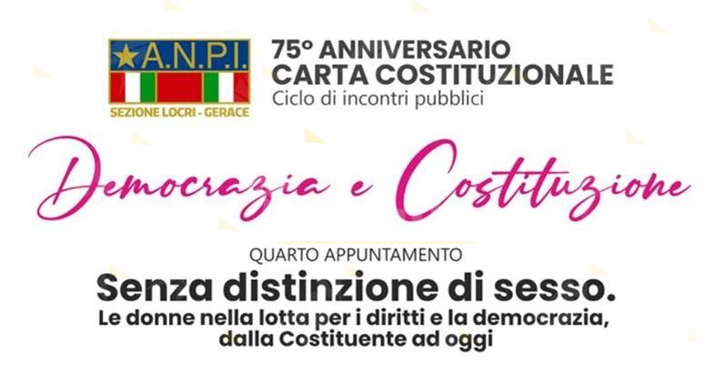 A Locri l’iniziativa “Le donne nella lotta per i diritti e la democrazia, dalla Costituente ad oggi” con Livia Turco