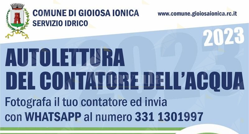 A Gioiosa Ionica è possibile comunicare in autonomia la lettura del contatore dell’acqua potabile