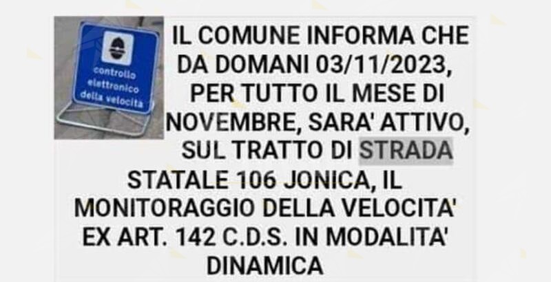 Attiviamo Caulonia: “Autovelox utilizzati per fare cassa”