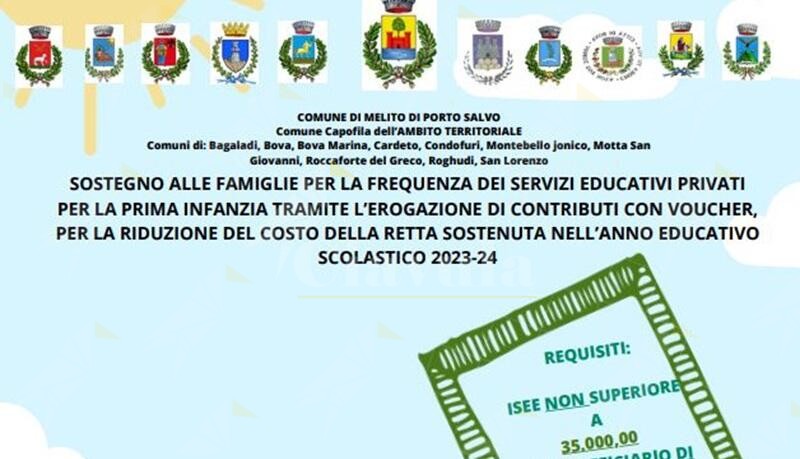 Motta San Giovanni: dall’ambito territoriale un aiuto alle famiglie per asili nido e scuole dell’infanzia