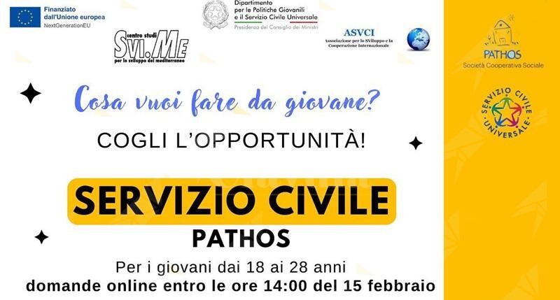 Cooperativa Pathos: ultimi giorni per scegliere il Servizio Civile