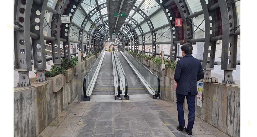 Reggio Calabria: soddisfazione del sindaco Falcomatà dopo il sopralluogo al cantiere del tapis roulant