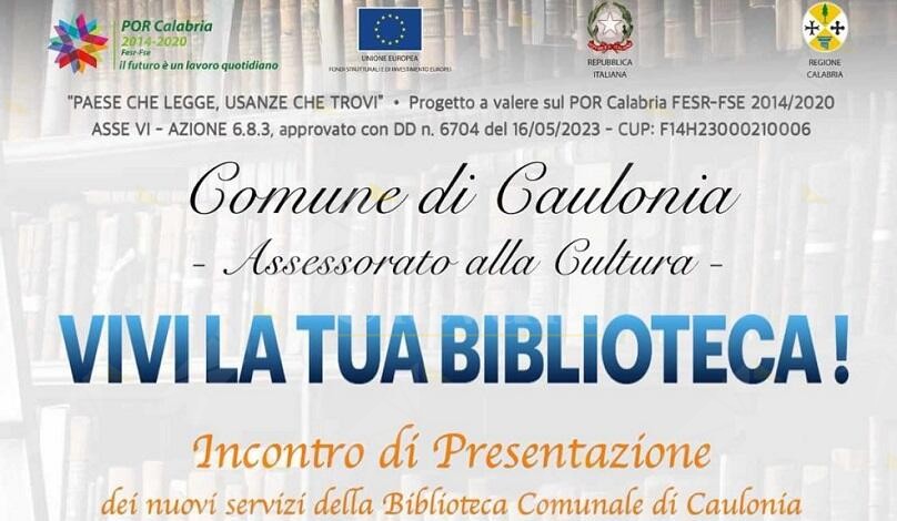 A Caulonia la presentazione dei nuovi servizi della Biblioteca Comunale