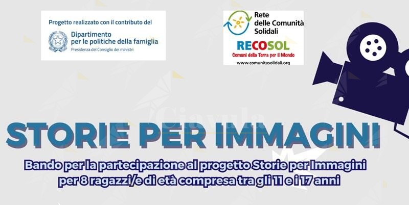 Al via le selezioni per partecipare al progetto “Storie per Immagini” di Recosol